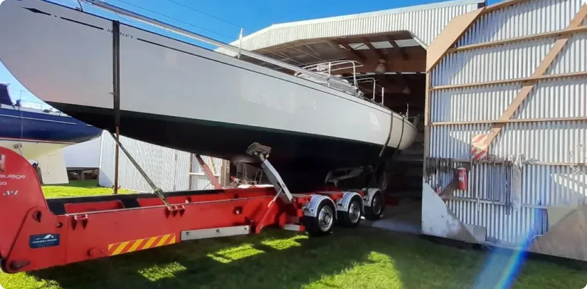 Secure boat storage facility at Blair Boats NZ